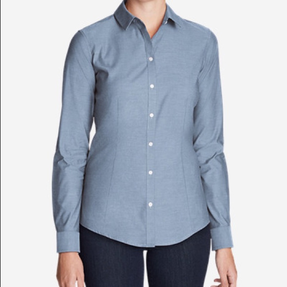 NWOT💎CHAPS WOMENS NO IRON LONG SLEEVE BUTTON UP